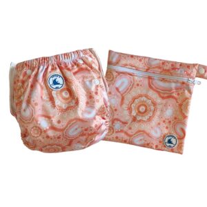 LITTLE E & CO Reusable Swim Nappy & Wet Bag - Called Home to the Ocean