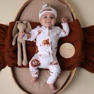 Snuggle Hunny Lion Organic Snugglesuit Convertible Romper- size 000