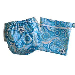SWIM NAPPY & MINI WET BAG COMBO~CALLED HOME TO THE OCEAN